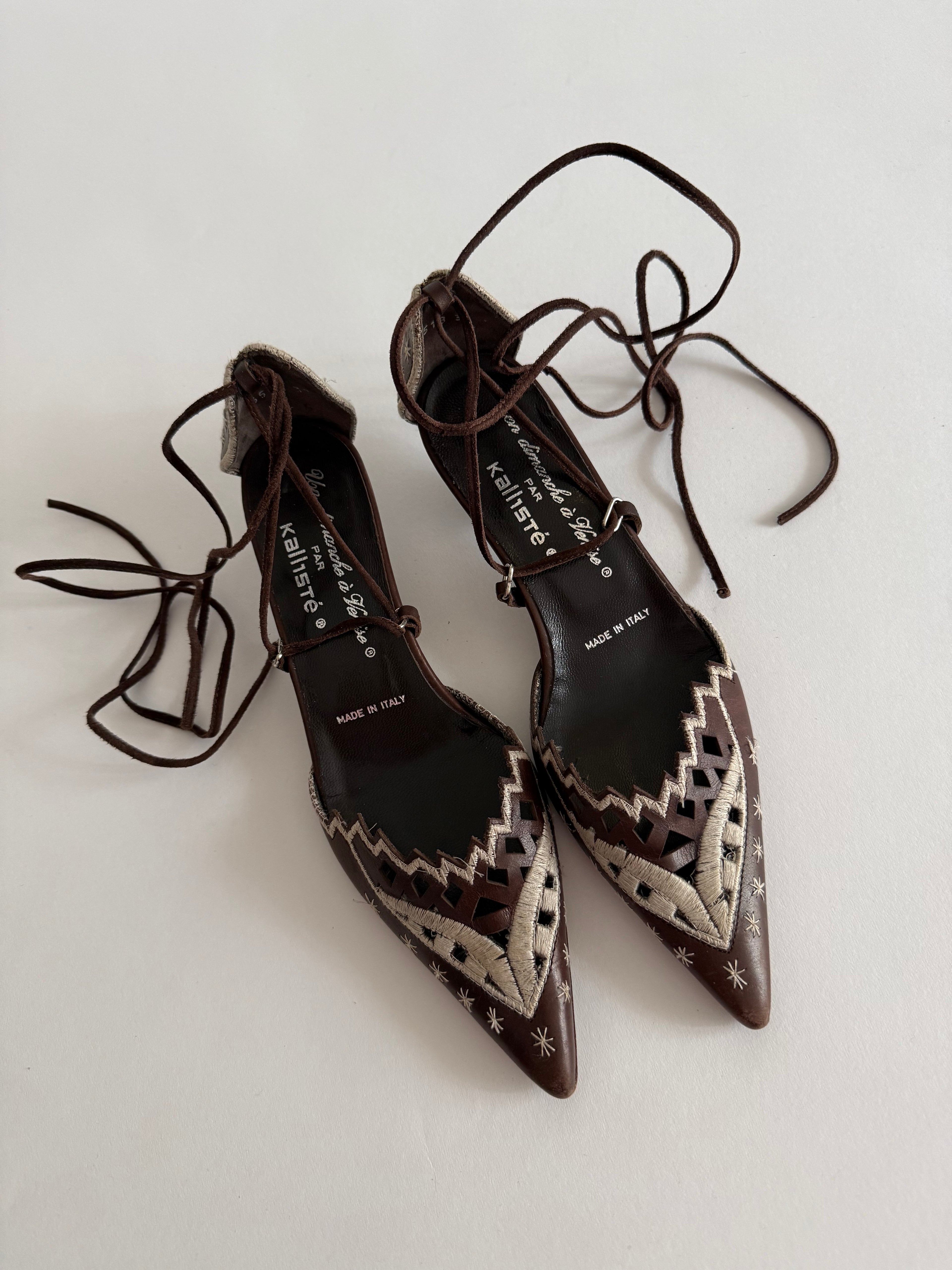Vintage heeled and lace shoes