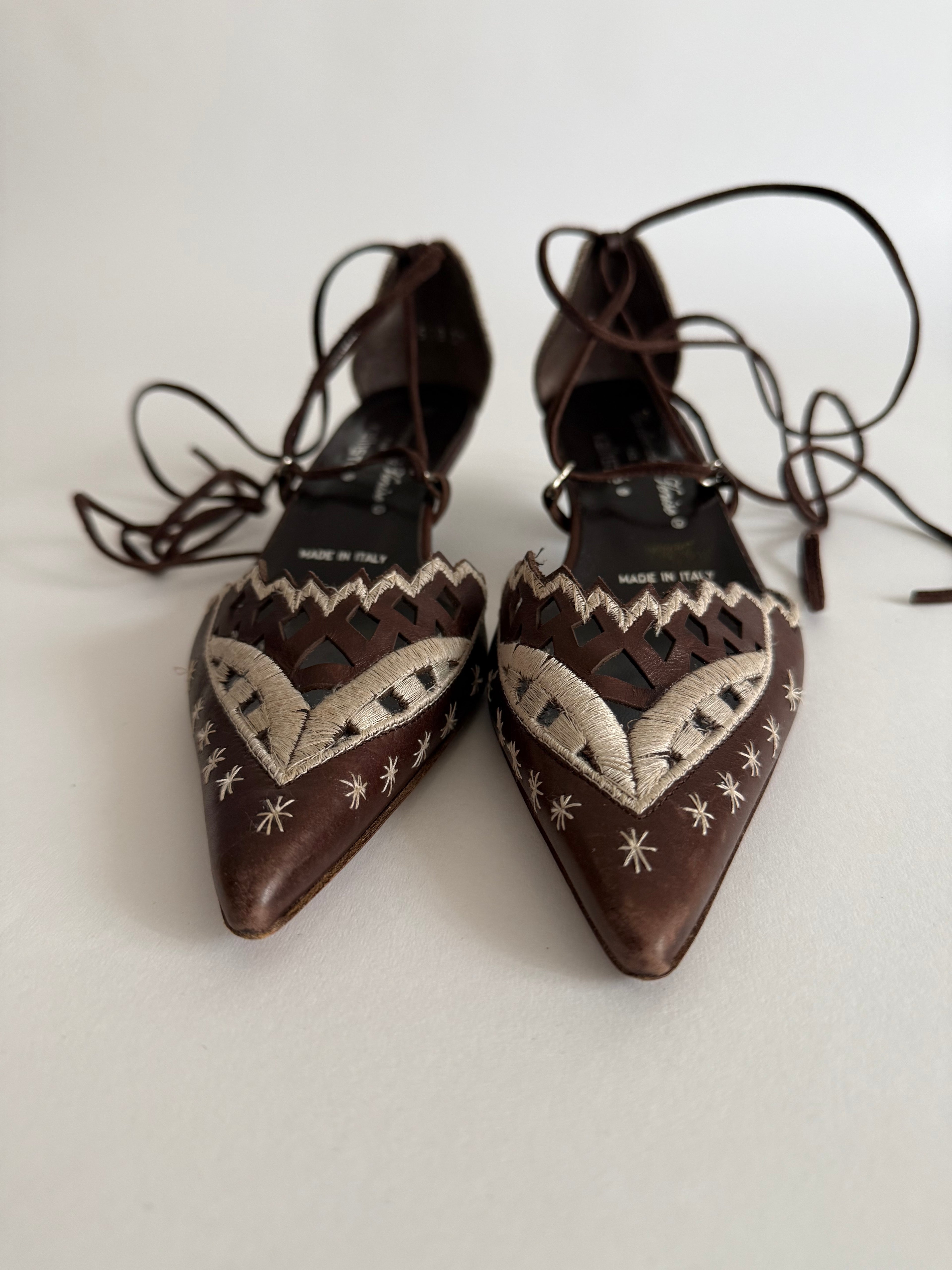 Vintage heeled and lace shoes