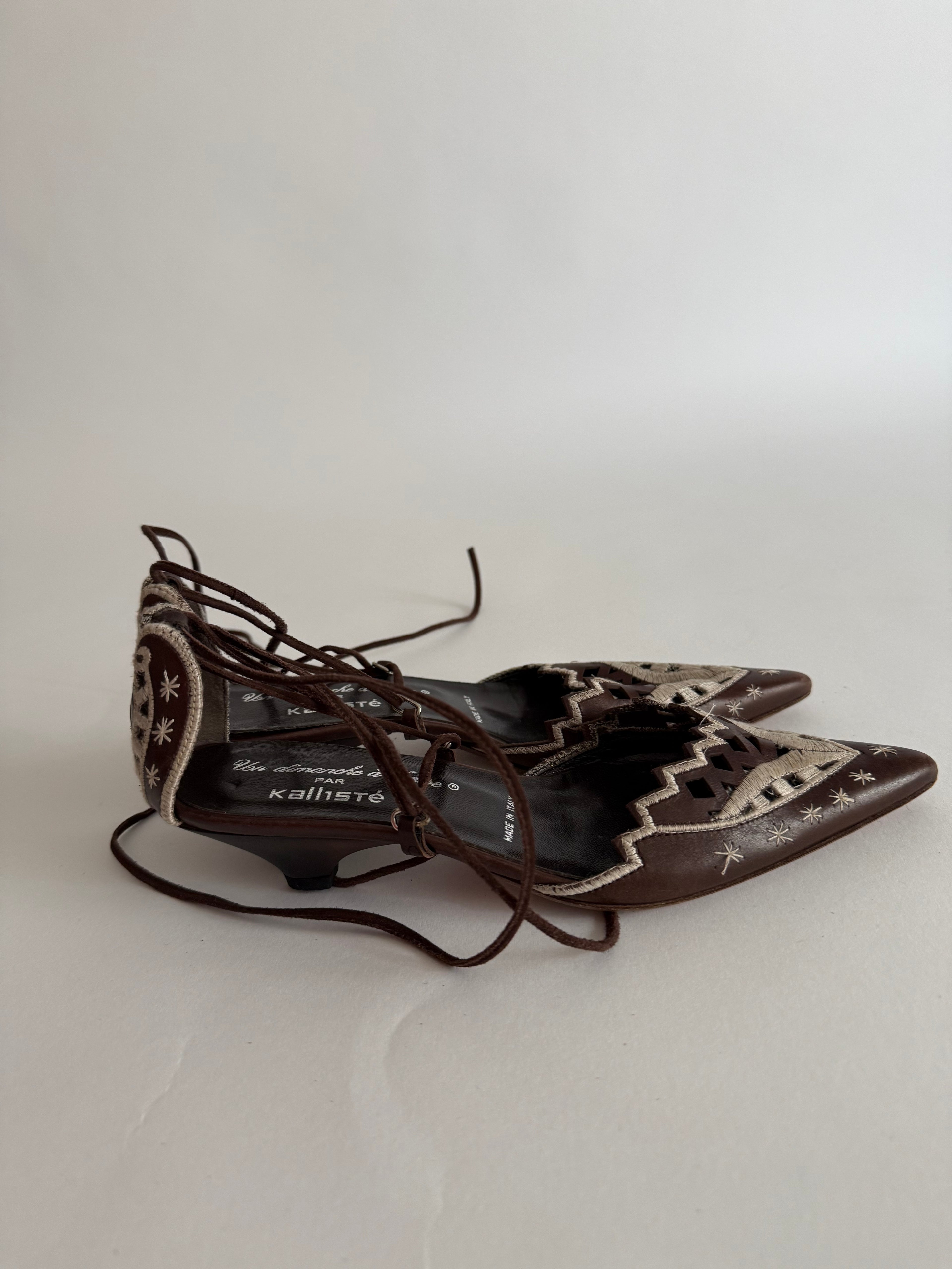 Vintage heeled and lace shoes