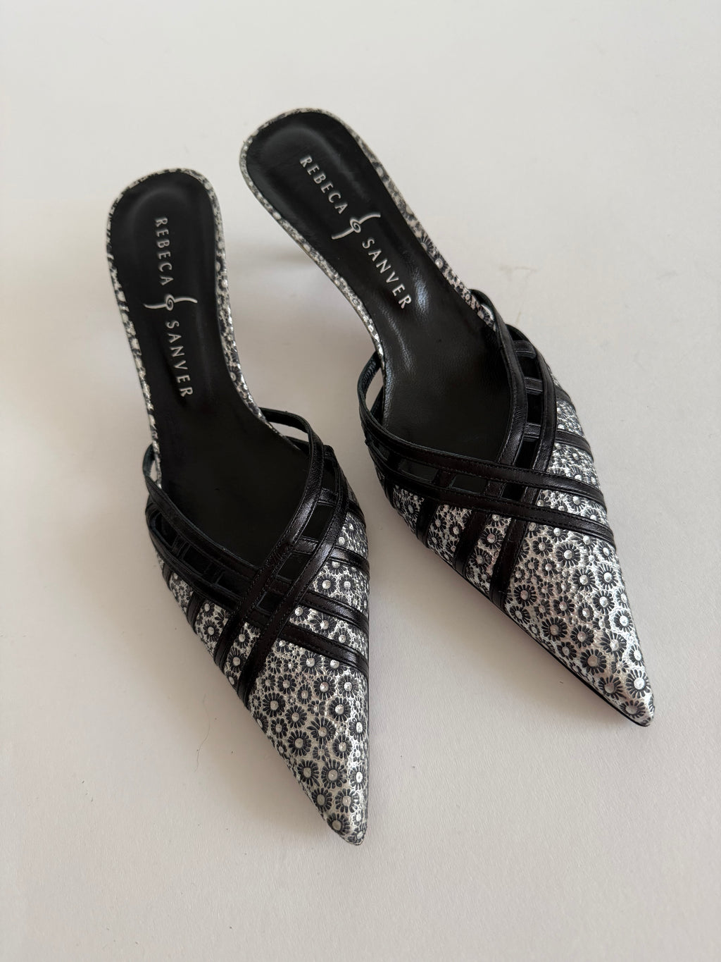 Vintage leather mules