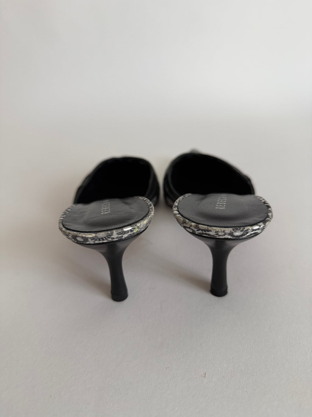 Vintage leather mules