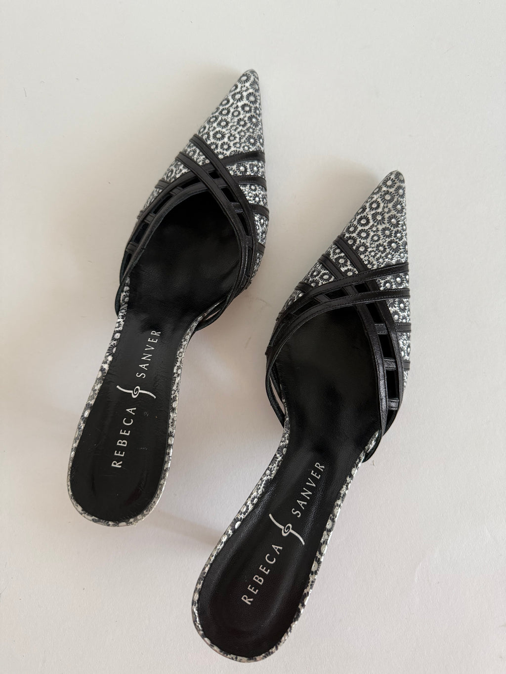 Vintage leather mules
