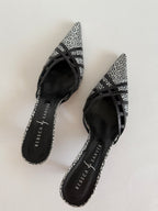 Vintage leather mules