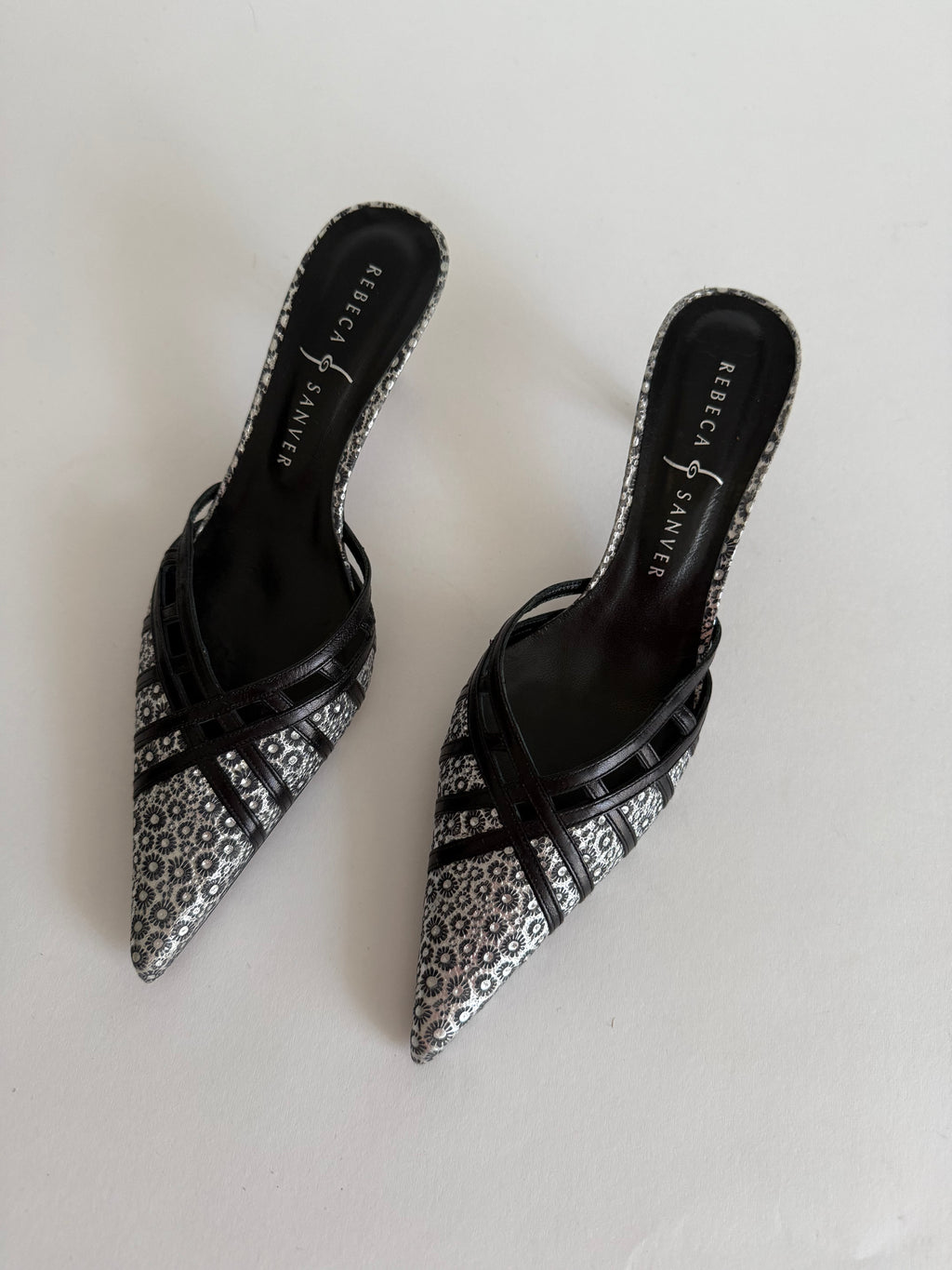 Vintage leather mules
