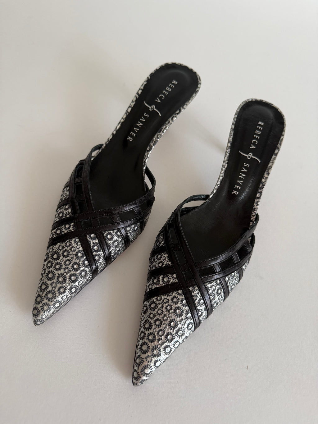 Vintage leather mules