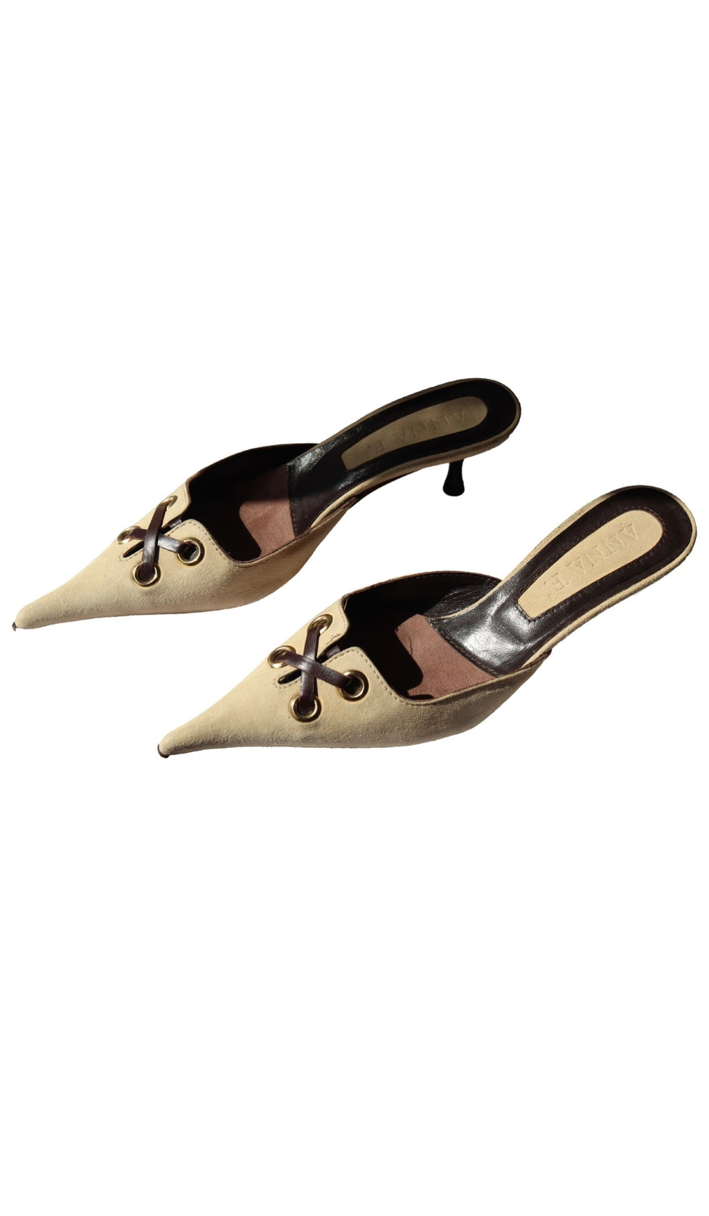 Mules suede beige Anna F.