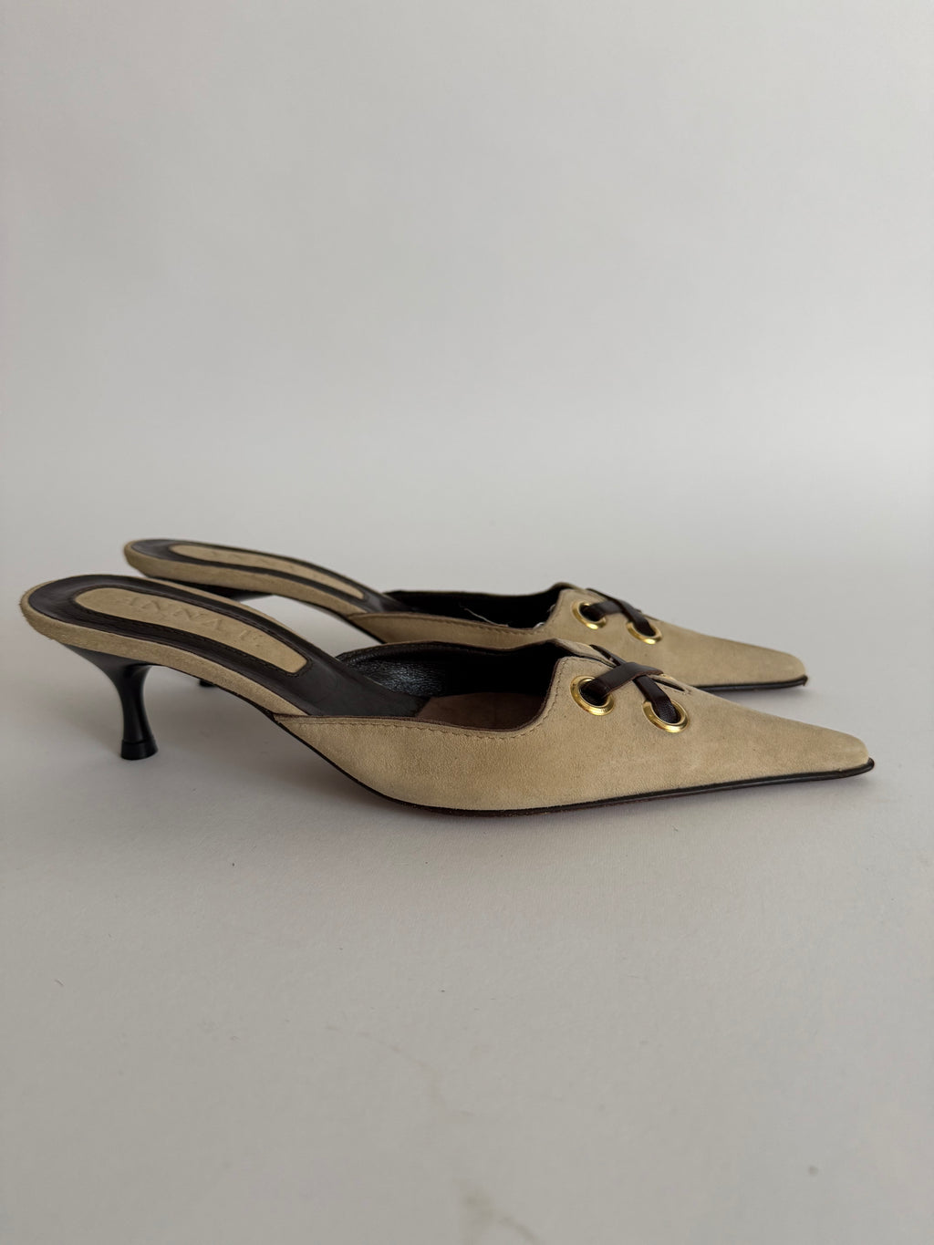 Mules suede beige Anna F.