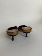 Bronze leather mules