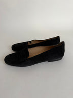 Chanel suede loafers vintage CC