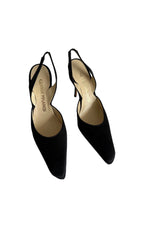 Slingback 90s silk black