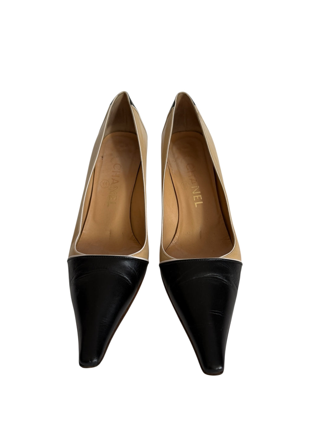 Chanel heels bicolor