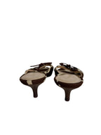 Borbonese canvas cow print mules