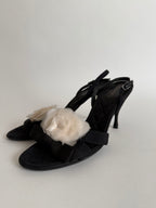 Chanel Camelia sandals satin