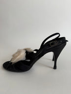 Chanel Camelia sandals satin