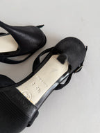 Chanel Camelia sandals satin