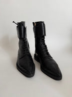 Leather black boots