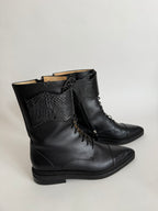Leather black boots