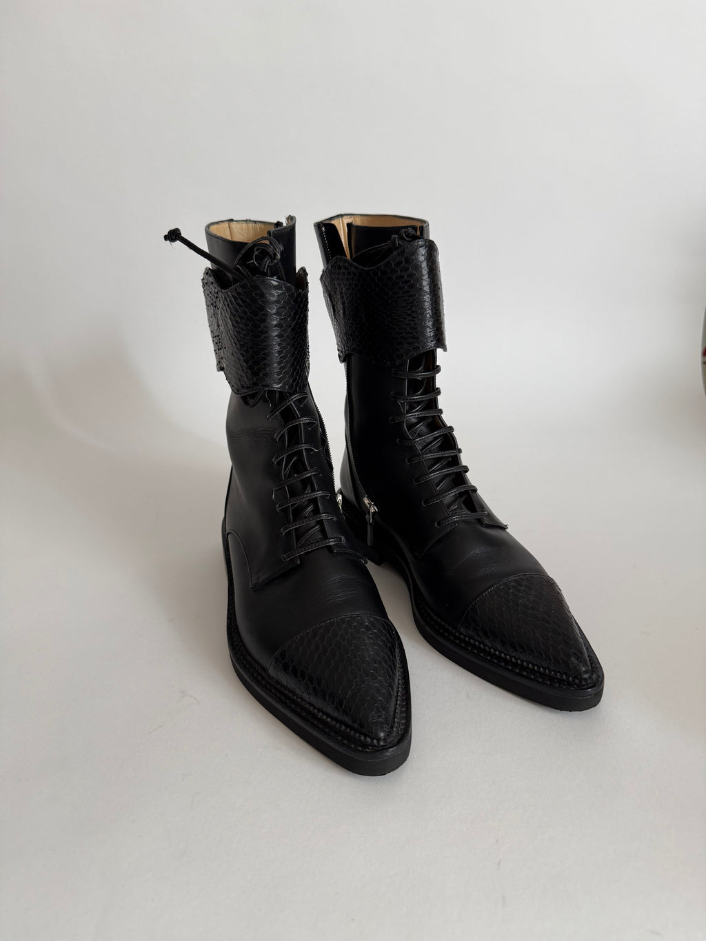 Leather black boots