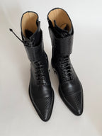 Leather black boots