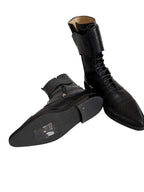 Leather black boots