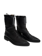 Leather black boots