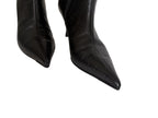 Gucci monogram leather boots
