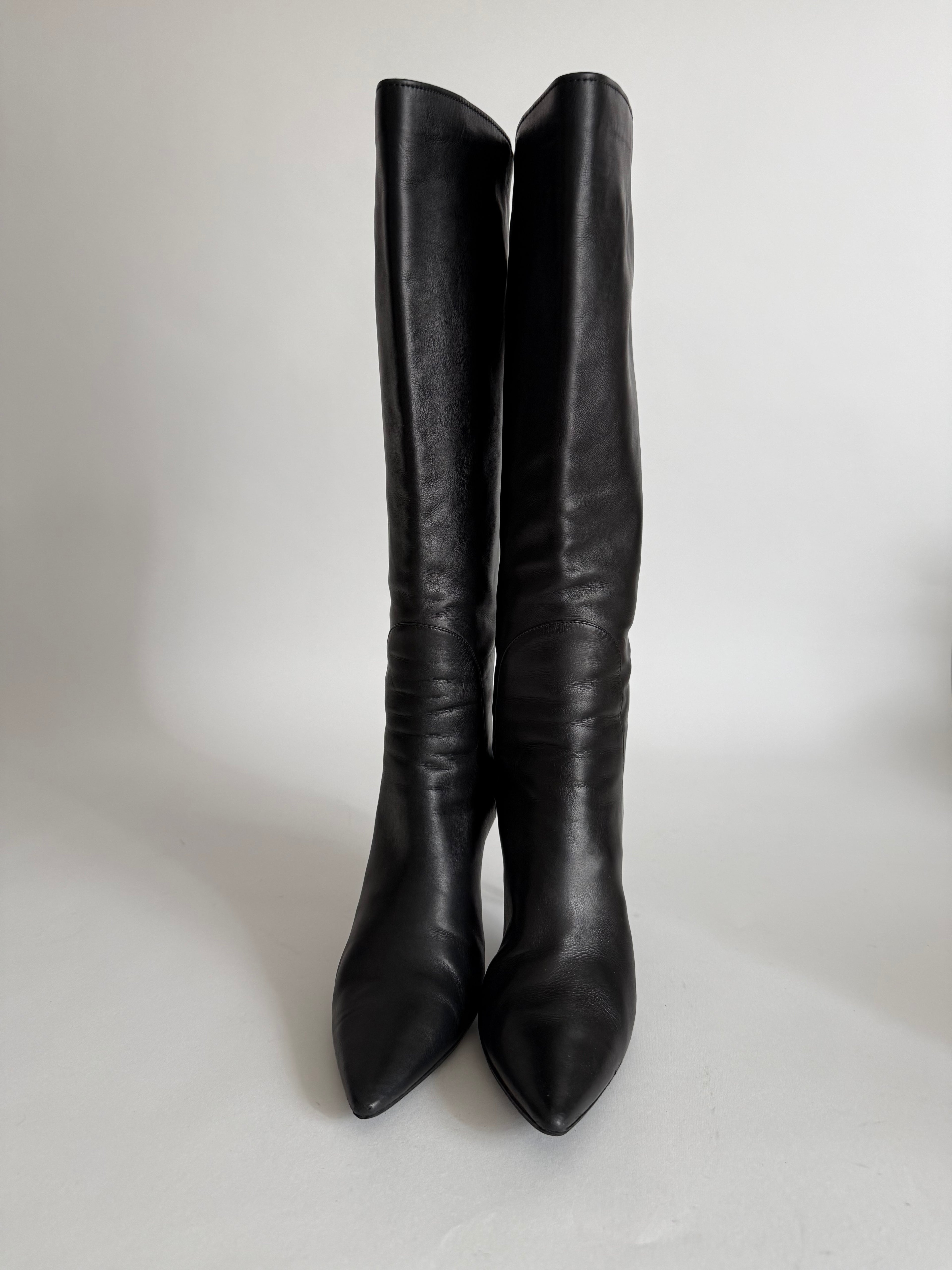 Giorgio Armani black leather boots
