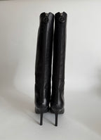Giorgio Armani black leather boots