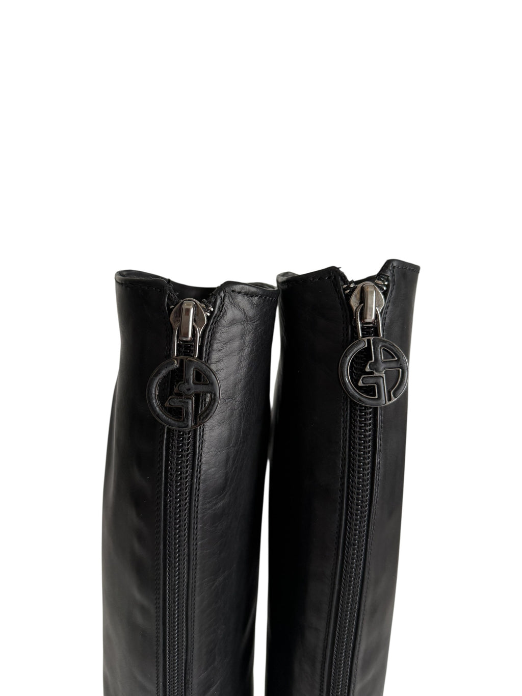 Giorgio Armani black leather boots