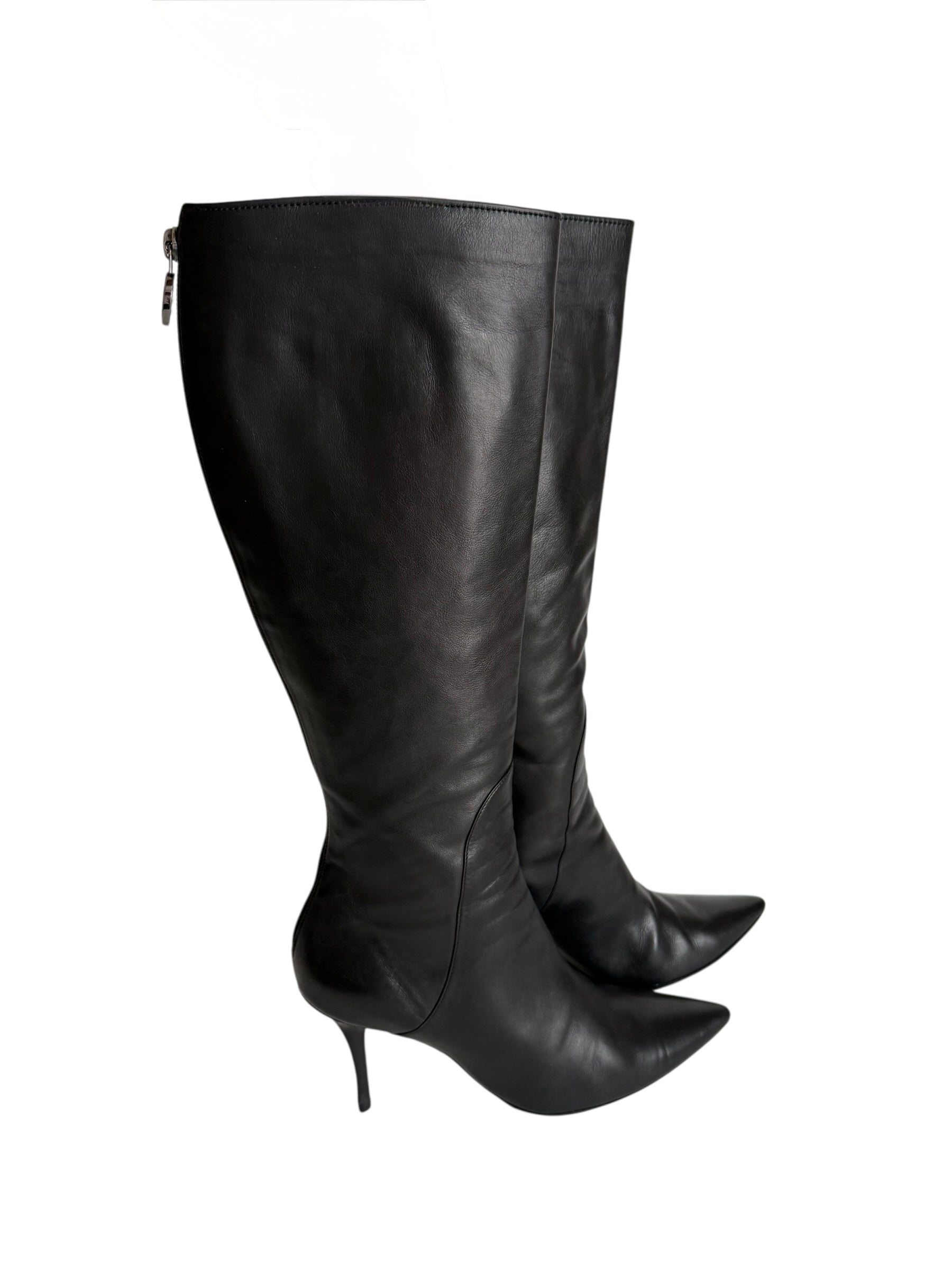 Giorgio Armani black leather boots