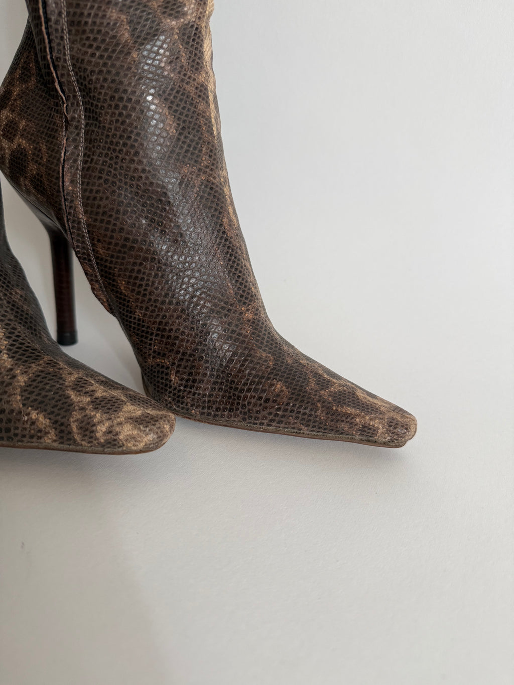 Gucci F/W 1999 Runway Karung snake boots
