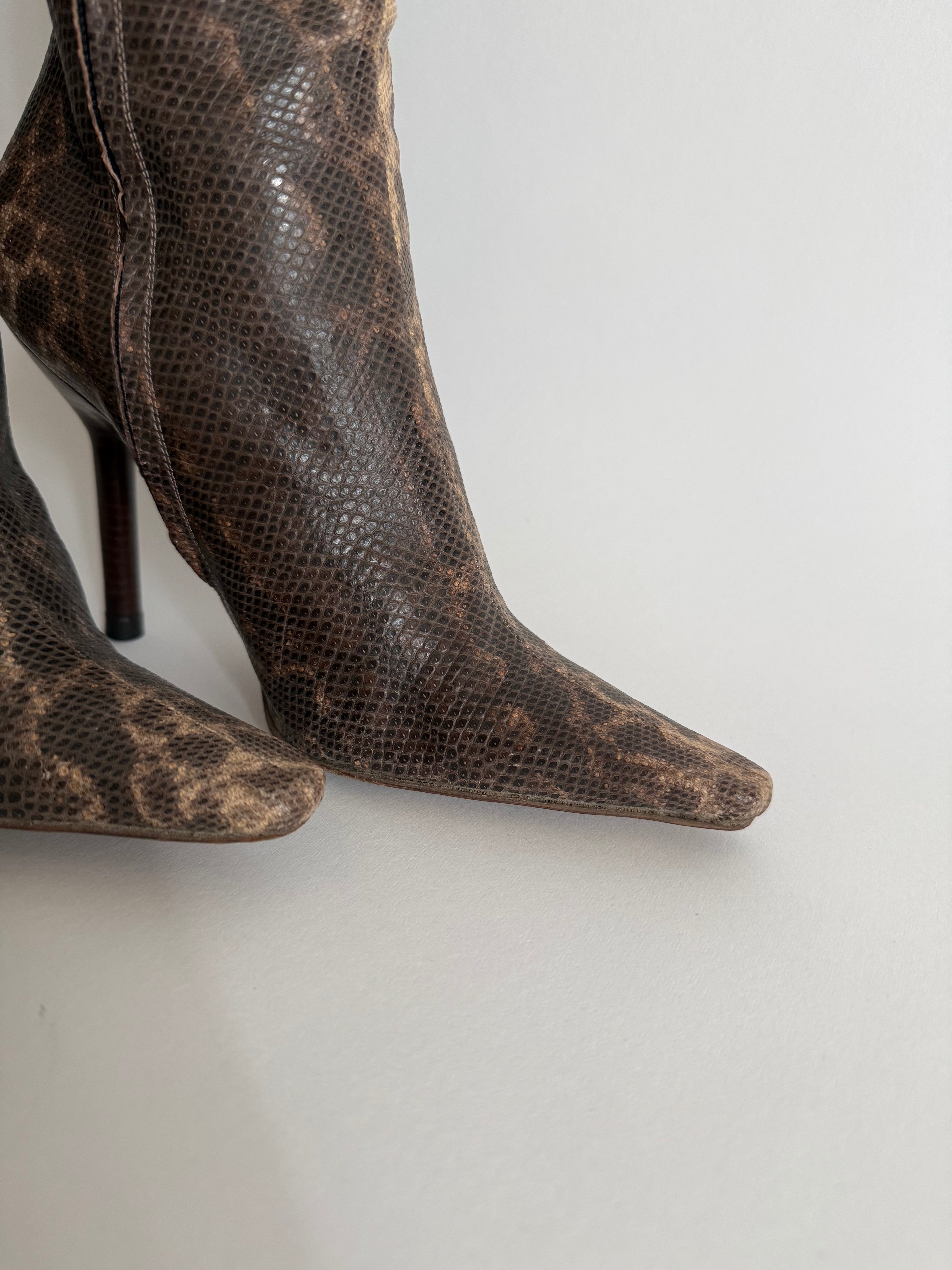 Gucci F/W 1999 Runway Karung snake boots