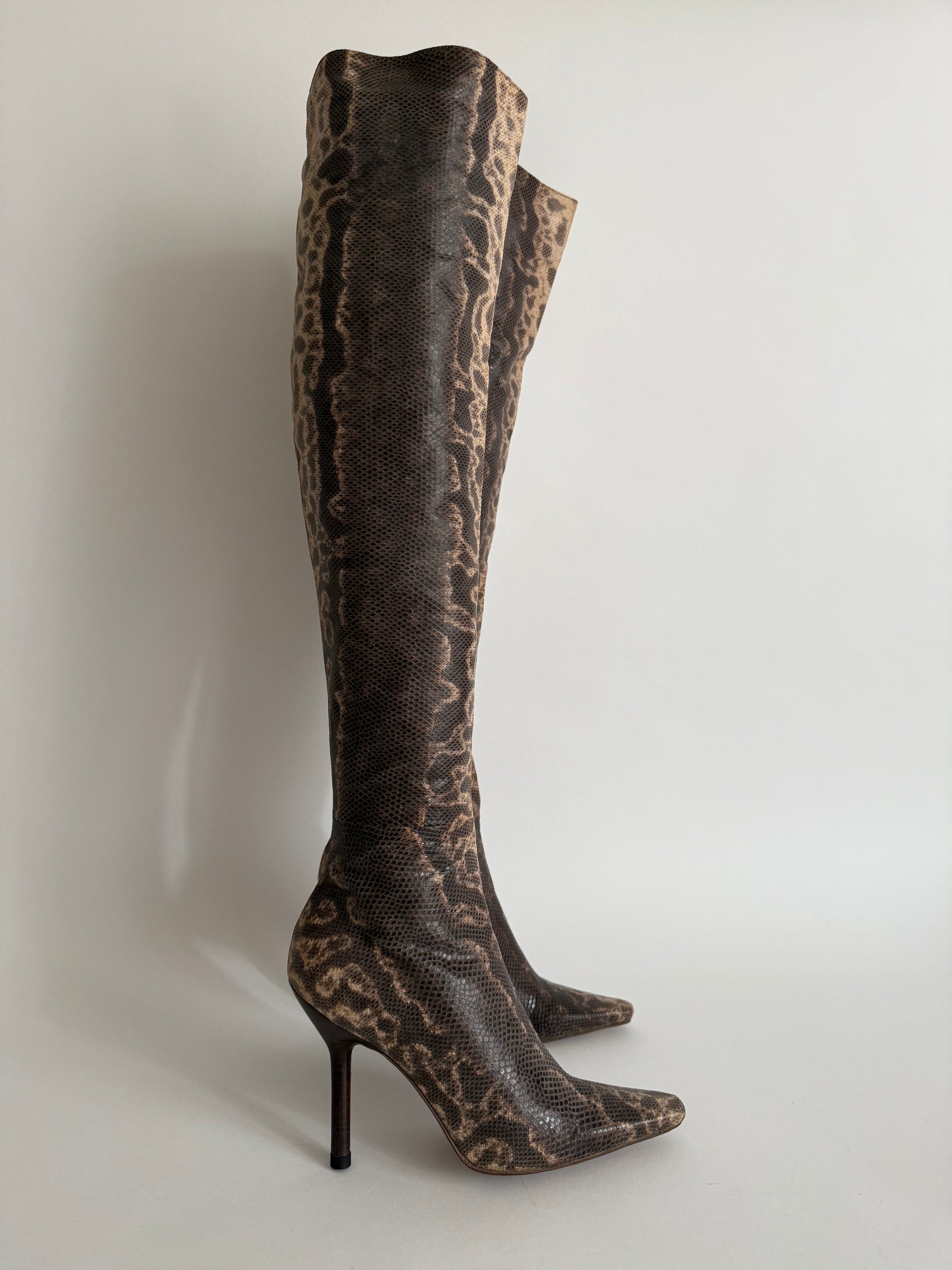 Gucci F/W 1999 Runway Karung snake boots