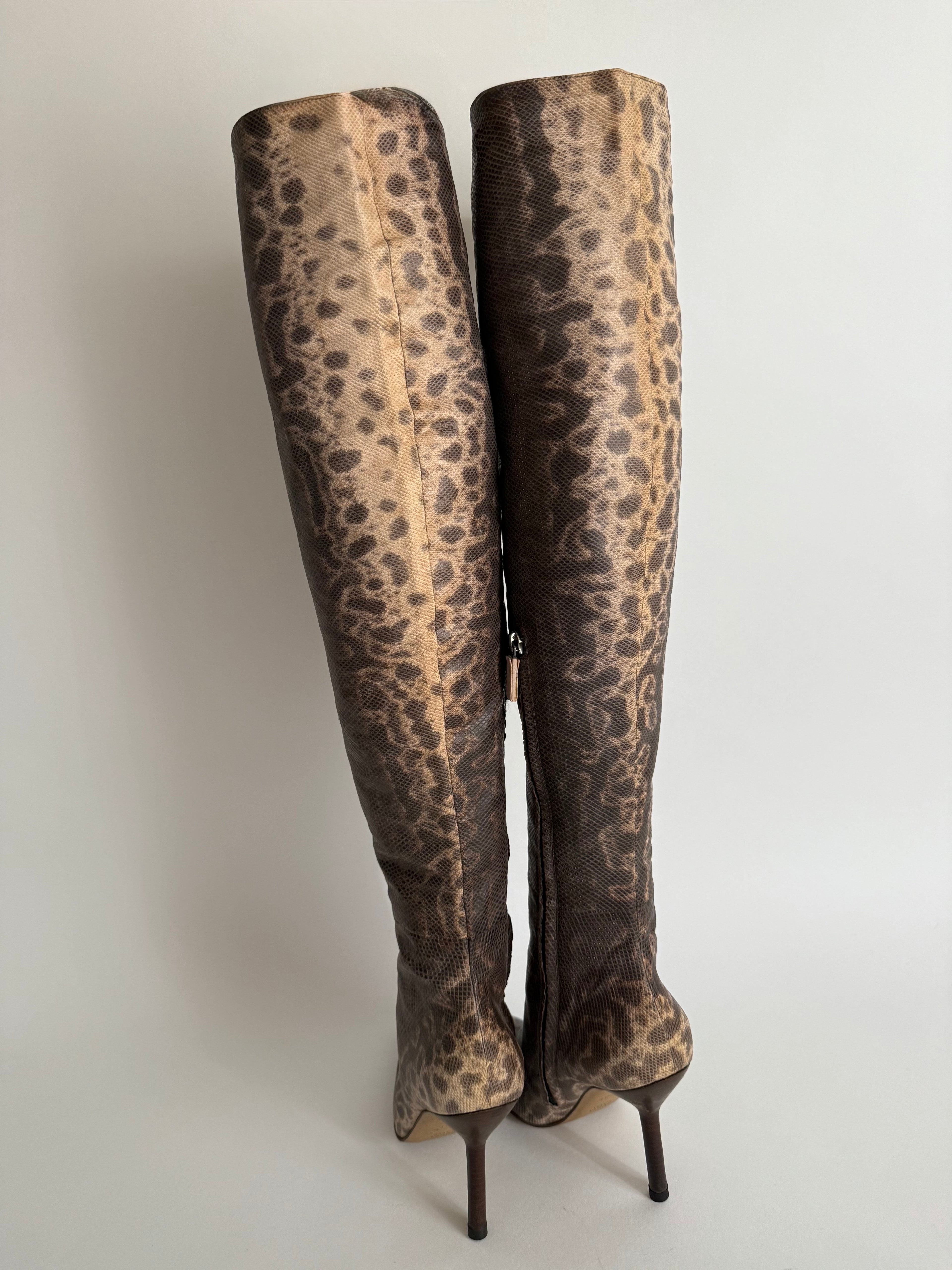 Gucci F/W 1999 Runway Karung snake boots
