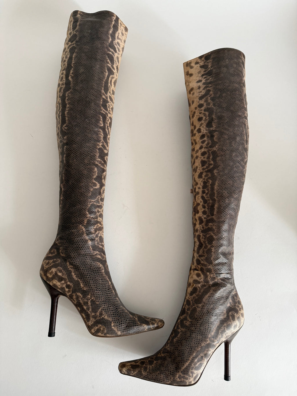 Gucci F/W 1999 Runway Karung snake boots