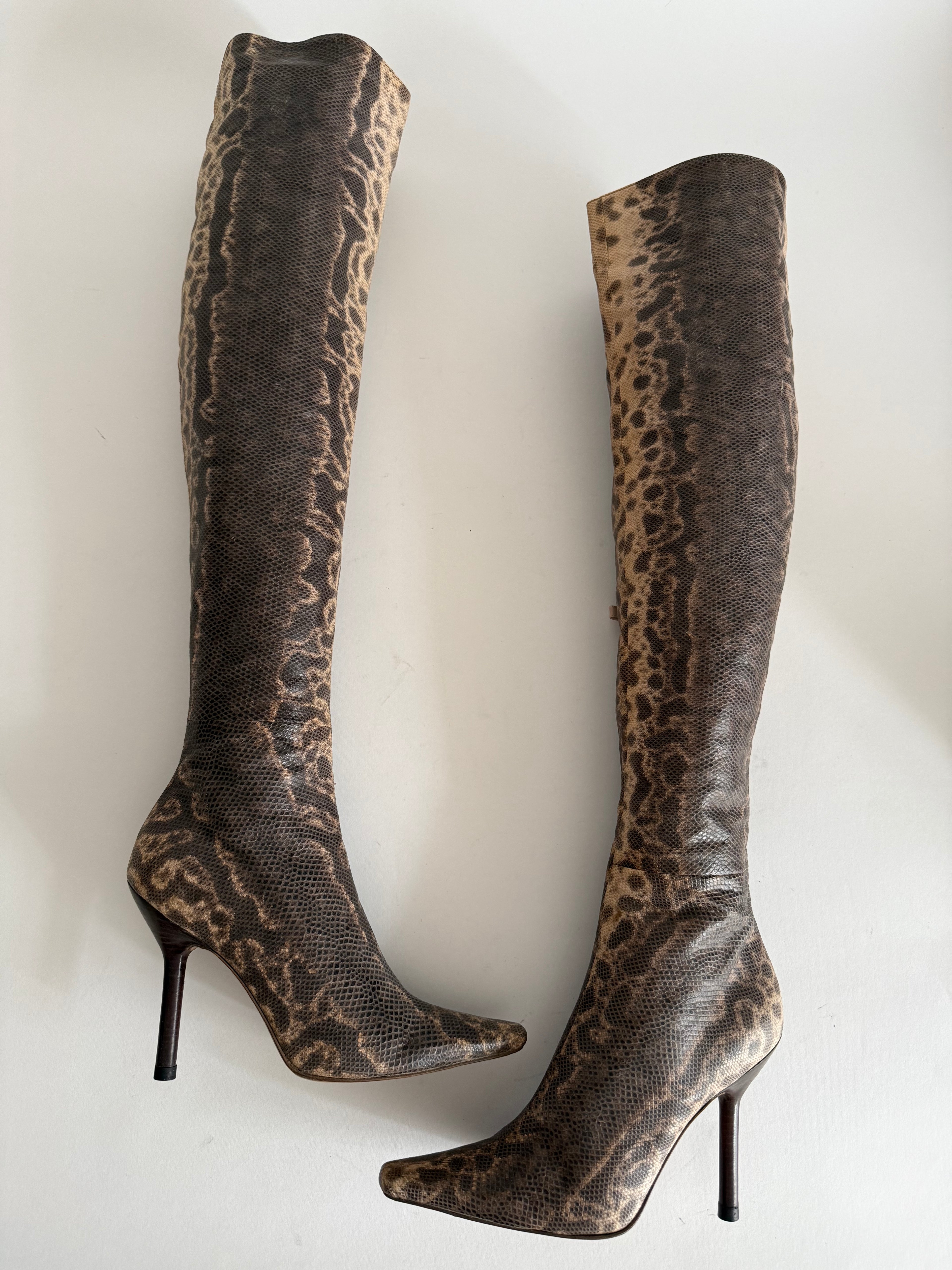 Gucci F/W 1999 Runway Karung snake boots
