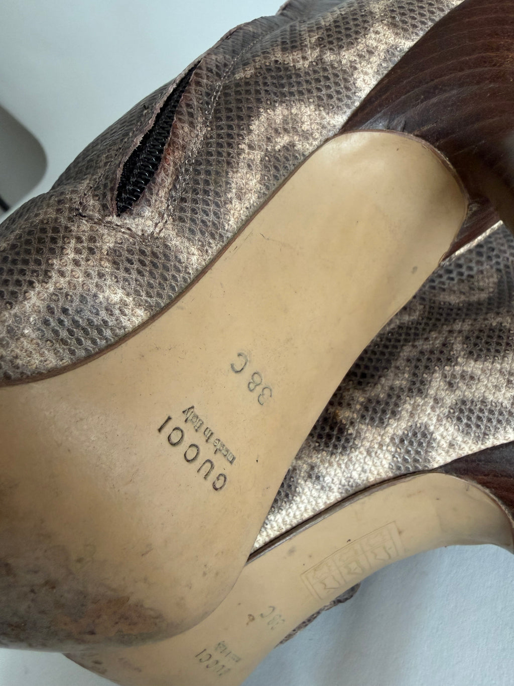 Gucci F/W 1999 Runway Karung snake boots