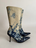 Roberto Cavalli F/W 2001 painted boots