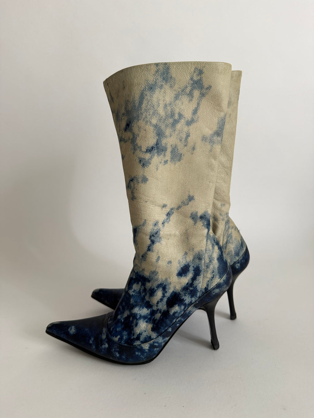 Roberto Cavalli F/W 2001 painted boots