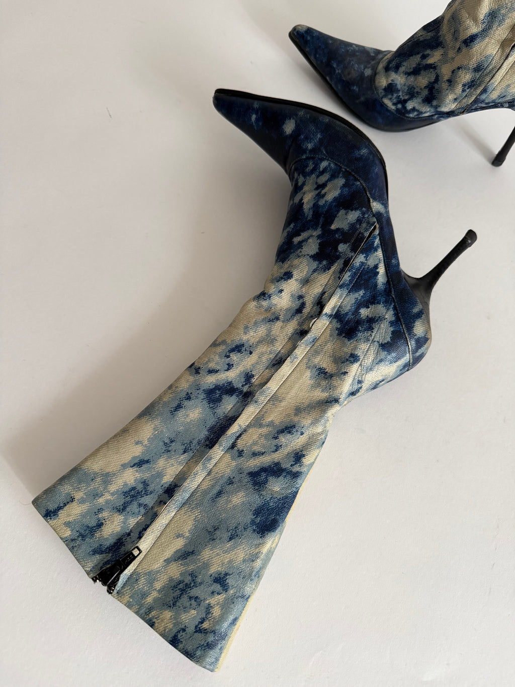 Roberto Cavalli F/W 2001 painted boots