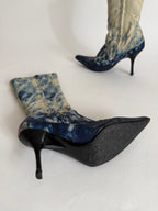 Roberto Cavalli F/W 2001 painted boots