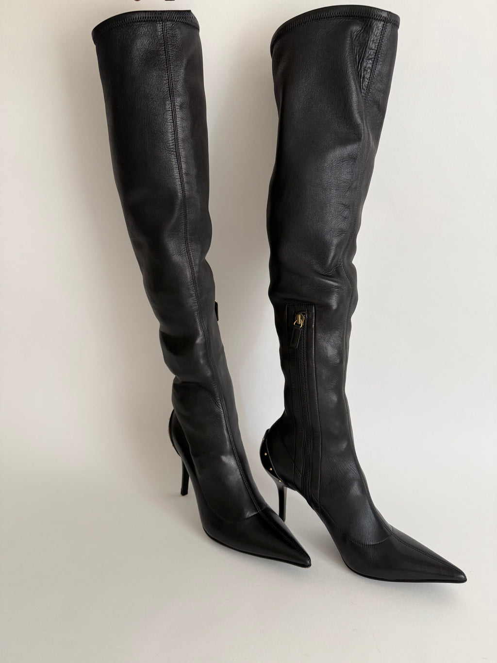 Gucci F/W 2003 over knee studs boots
