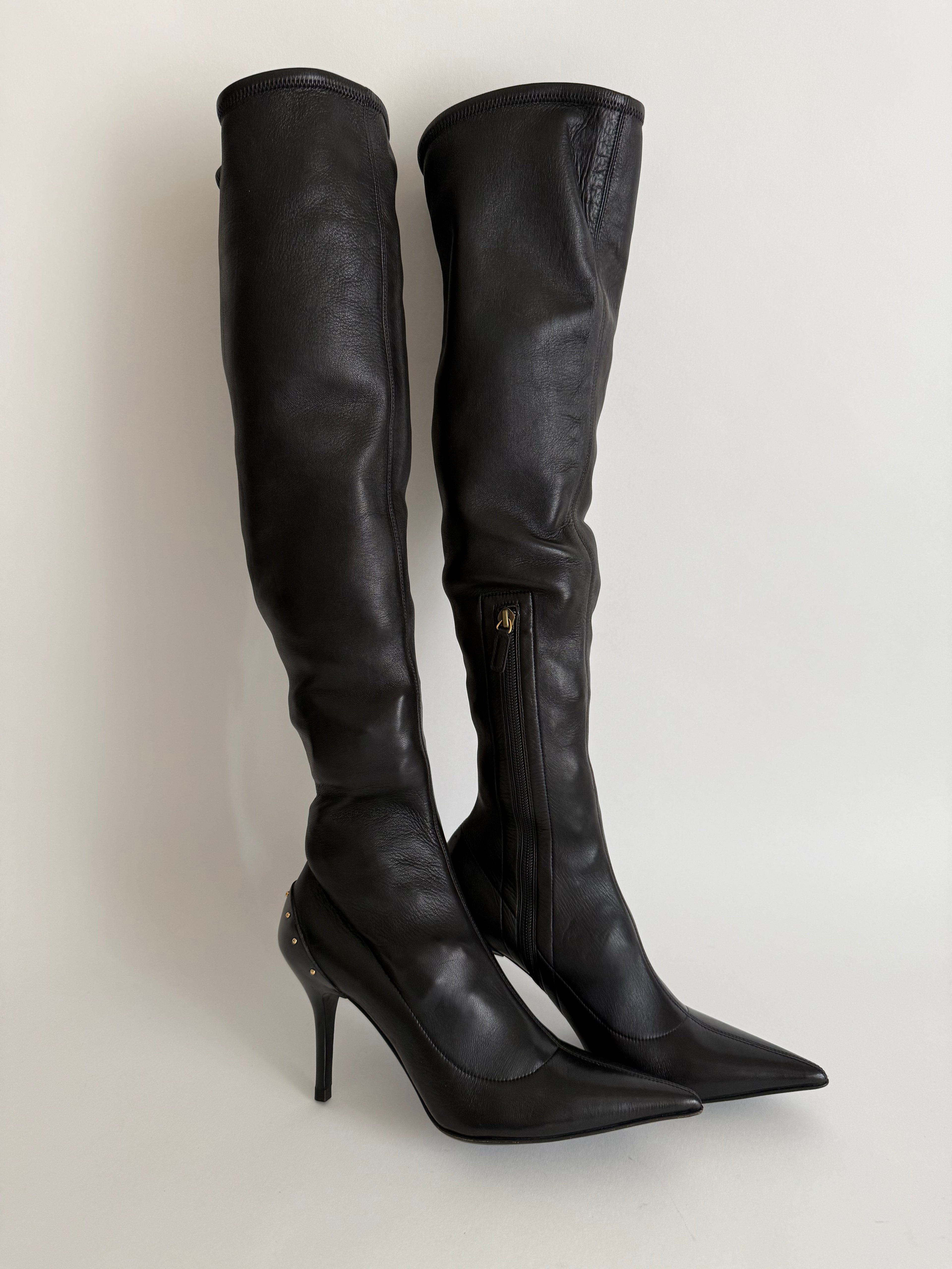 Gucci F/W 2003 over knee studs boots