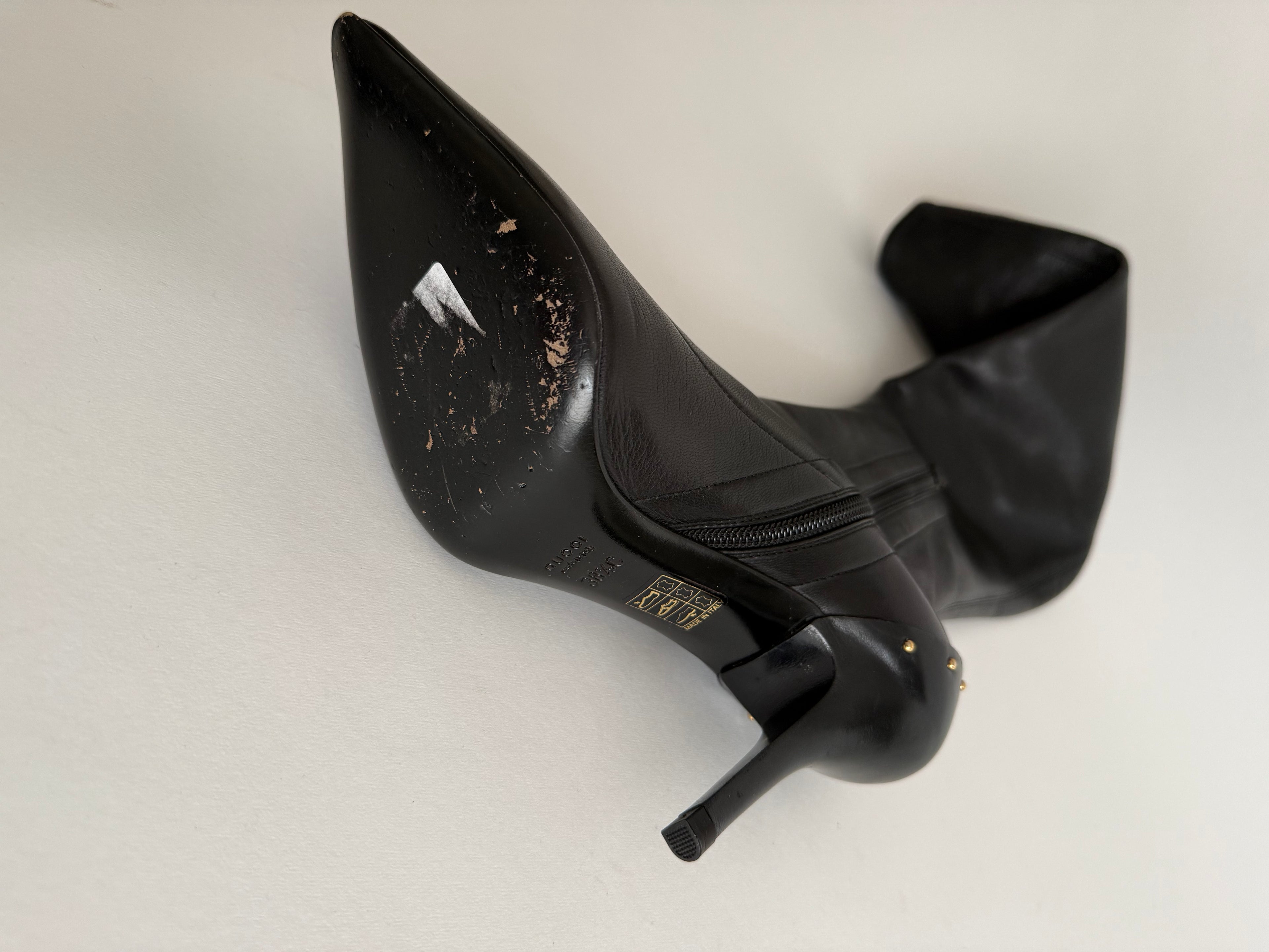 Gucci F/W 2003 over knee studs boots
