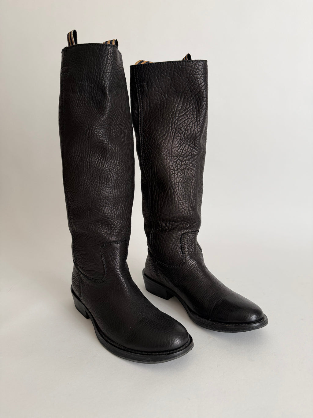 Vintage black boots leather