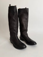 Vintage black boots leather