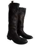 Vintage black boots leather