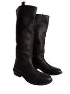 Vintage black boots leather