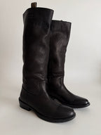 Vintage black boots leather