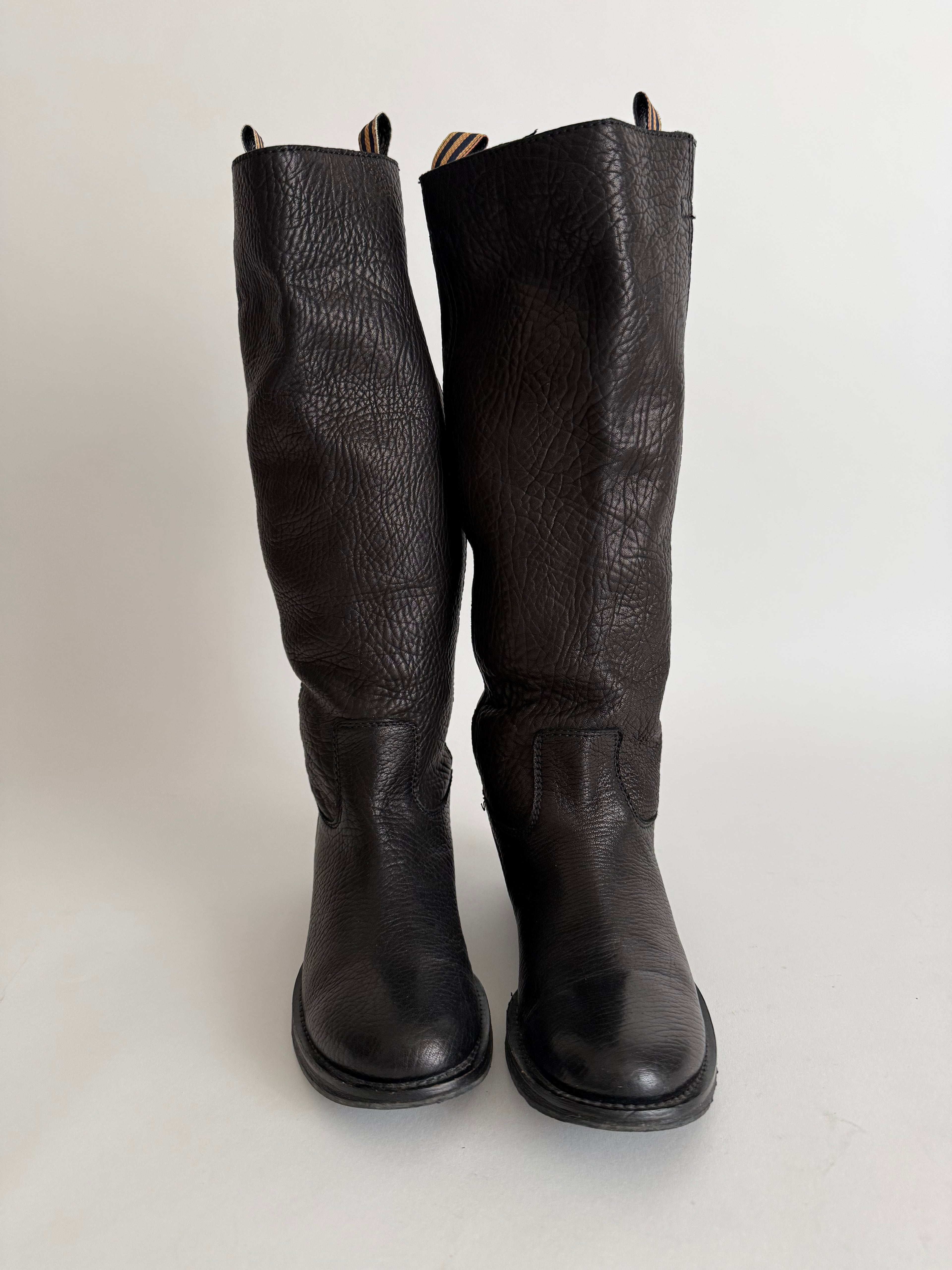 Vintage black boots leather